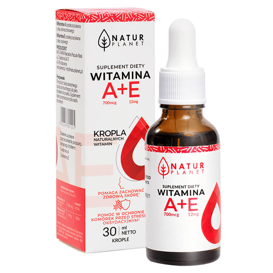 Natur Planet Vitamina A+E gotas, 30 ml