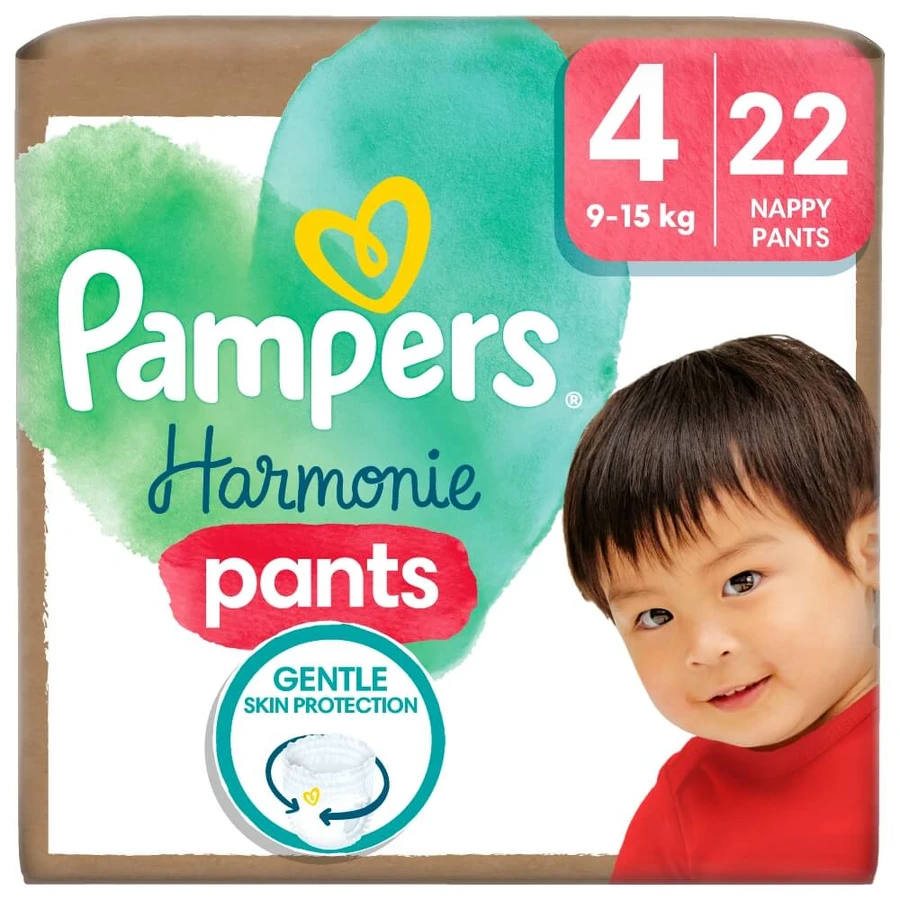 Pampers Harmonie Pants 4 (9-15 kg), pieluchomajtki, 22 sztuki: ceny i cechy