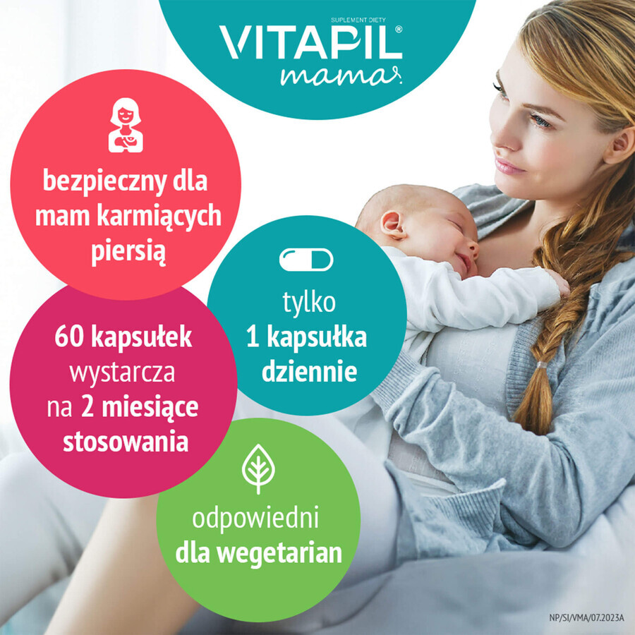 Vitapil Mama, 60 cápsulas + venda cosmética gratuita