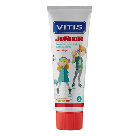 Vitis Junior, pasta gel para niños, tutti frutti, a partir de 6 años, 75 ml