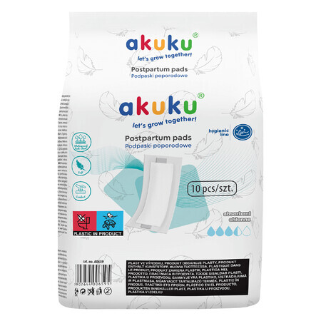 AKUKU, coussinets postnatals, 10 pièces