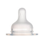 Canpol Babies, tetina de silicona para biberón S-Shape M, libre, 59/892, a partir de 3 meses, 2 piezas