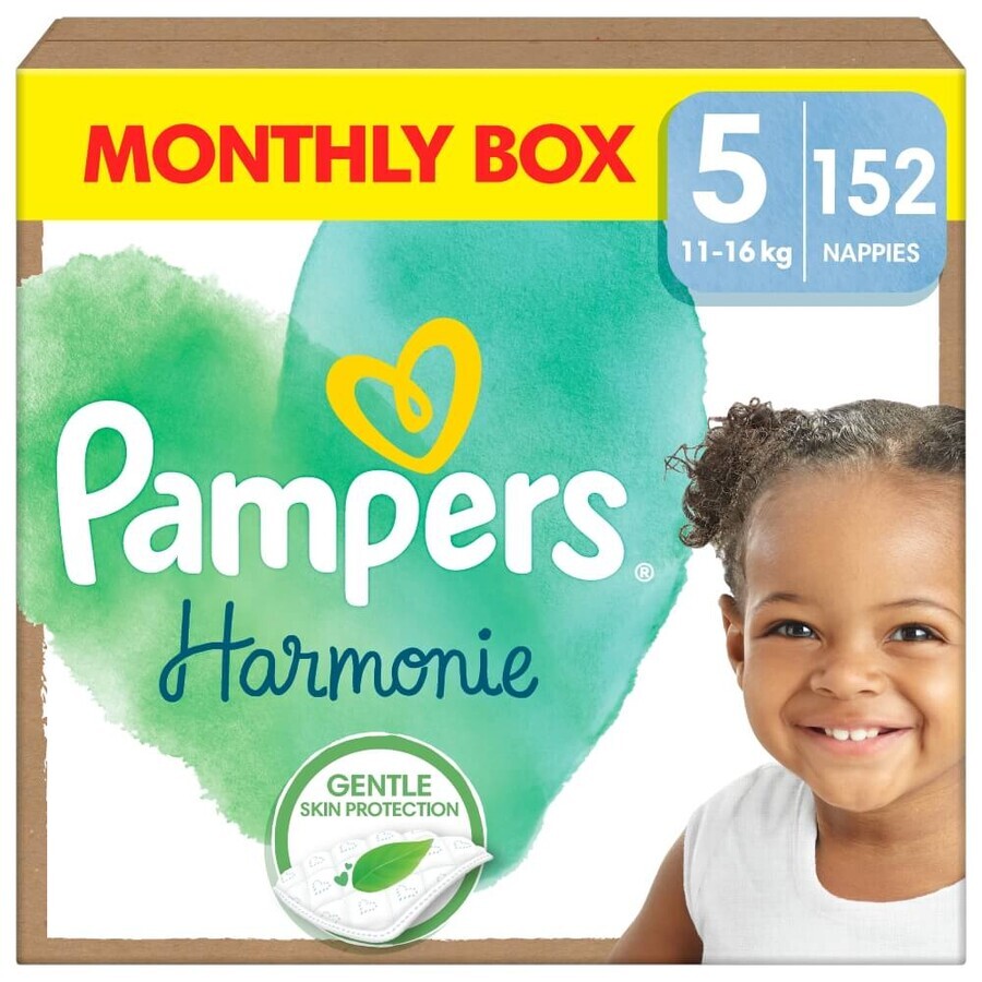 Pampers Harmonie, pañales, talla 5, 11-16 kg, 152 unidades