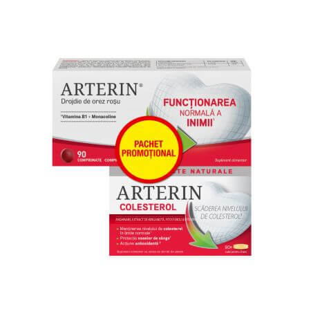 Packung Arterin Cholesterin + Arterin Normale Herzfunktion, 90 + 90 Tabletten, Omega Pharma