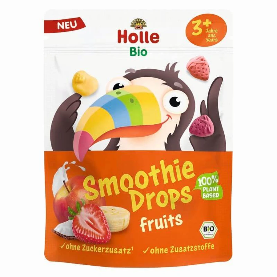 Snacks de fruta ecológicos Smoothie Drops, +3 años, 15 g, Holle