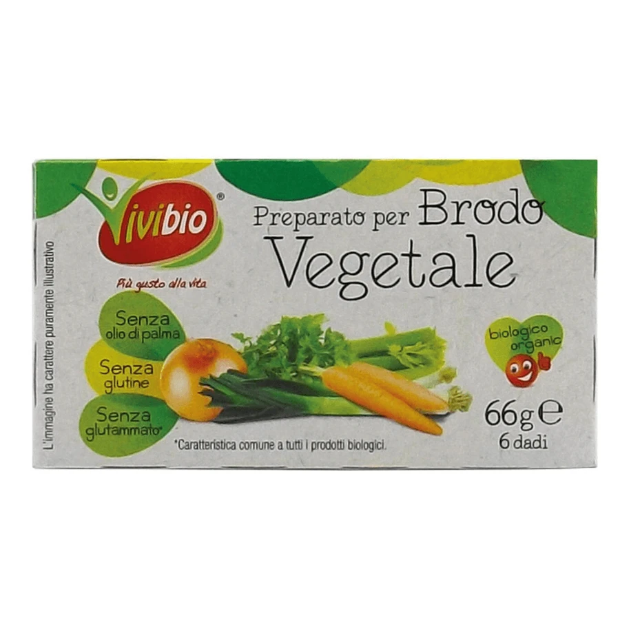 Bio-Gemüsesuppenwürfel, glutenfrei, 66 g, Vivibio
