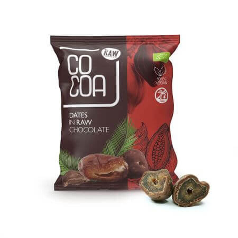 Eco Raw Chocolate Dátiles de chocolate crudo, 70 g, Cacao