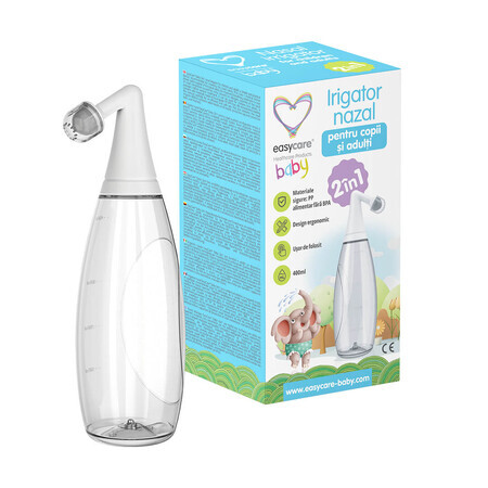 Irrigatore nasale 2 in 1 per bambini e adulti, 400 ml, EasyCare Baby