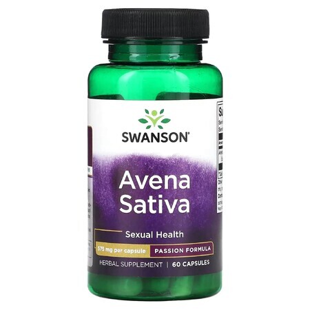 Avena Sativa, 575 mg, 60 cápsulas, Swanson