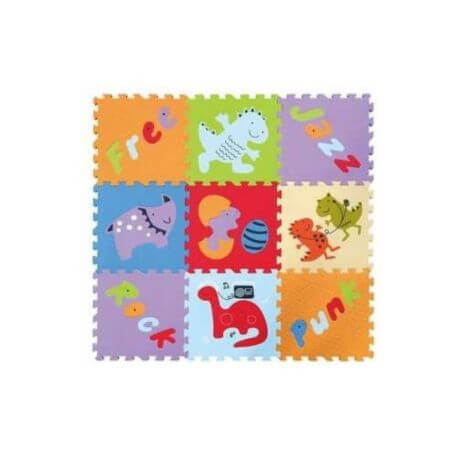 Alfombra puzzle Dinosaur World, 92x92 cm, Babygreat