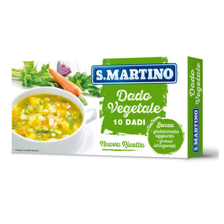 Cubitos de caldo vegetal, sin gluten, 110 g, S.Martino