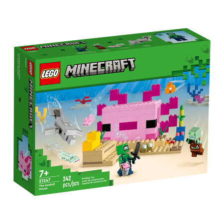 Casa Axolotl, 7+ años, 21247, Lego Minecraft