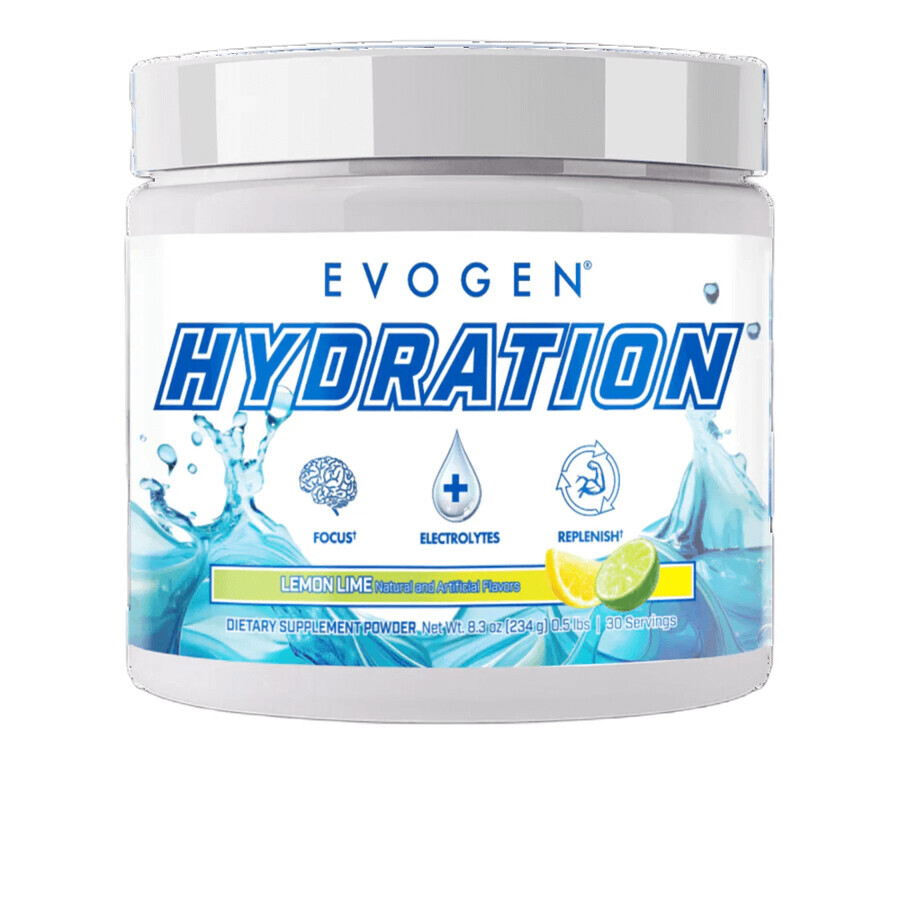 Hydration Powder, Lemon Lime, 234 g, Evogen