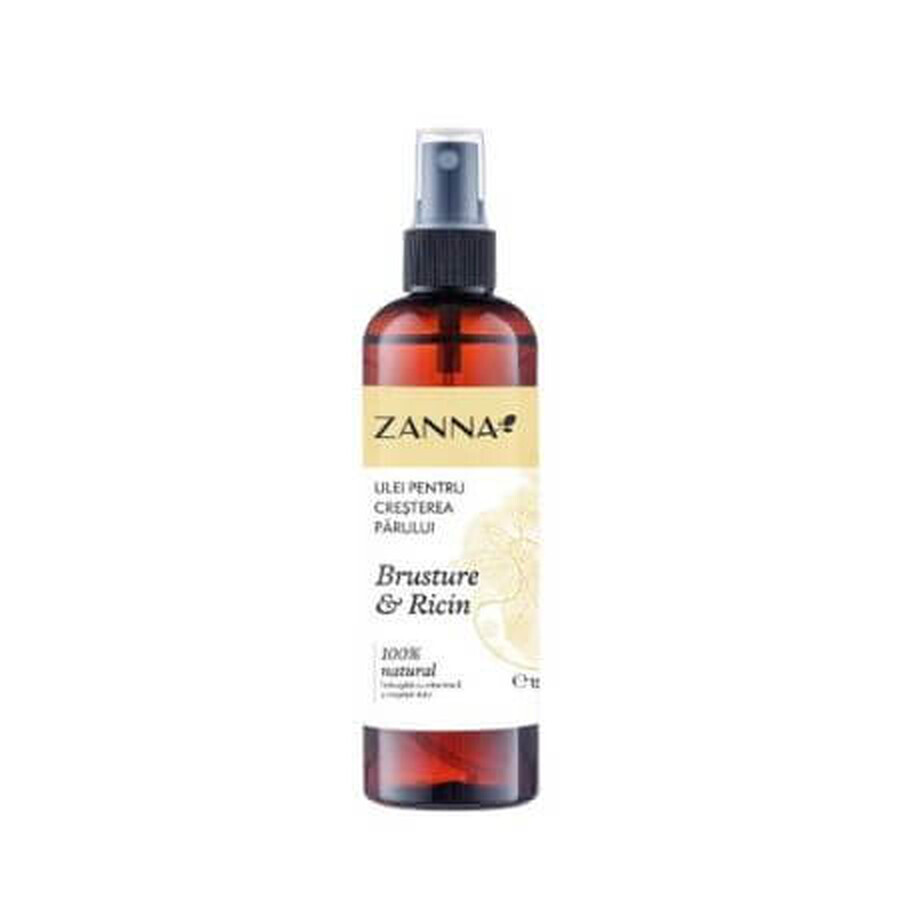 Aceite para el crecimiento del cabello con burdo y aceite de ricino, 150 ml, Zanna