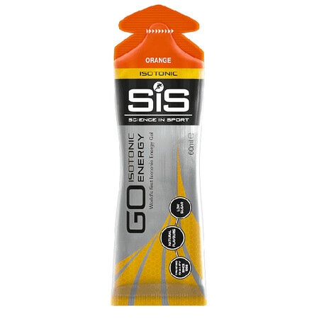 Isotone energiegevende gel met sinaasappelsmaak Sis GO Isotonic, 60 ml, Science In Sport