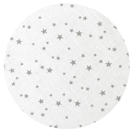 Sábana de algodón con elástico para cuna Mini, Gris Estrellas, 160x80 cm, MimiNu