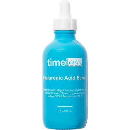 Sérum facial iluminador e hidratante Ácido hialurónico + Vitamina C, 120 ml, Timeless Skin Care