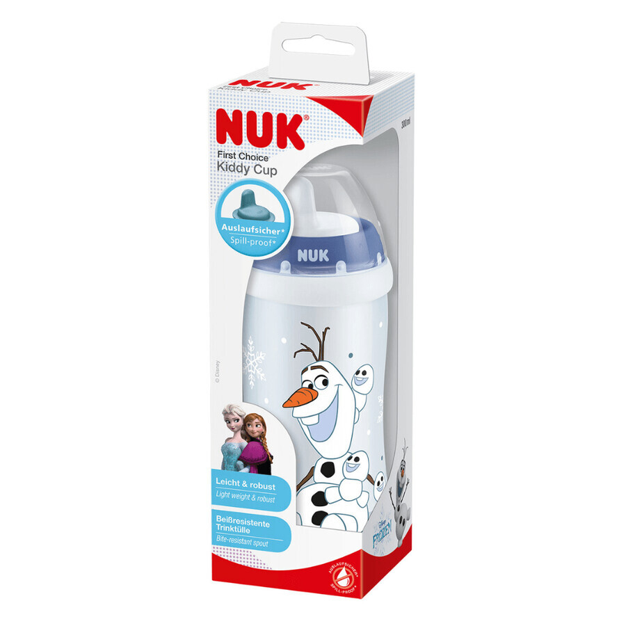 Olaf Kiddy Disney Frozen, +12 mois, 300 ml, avec bec anti-courroux, Nuk