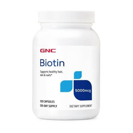 Biotina 5000 mcg (289413), 120 cápsulas, GNC