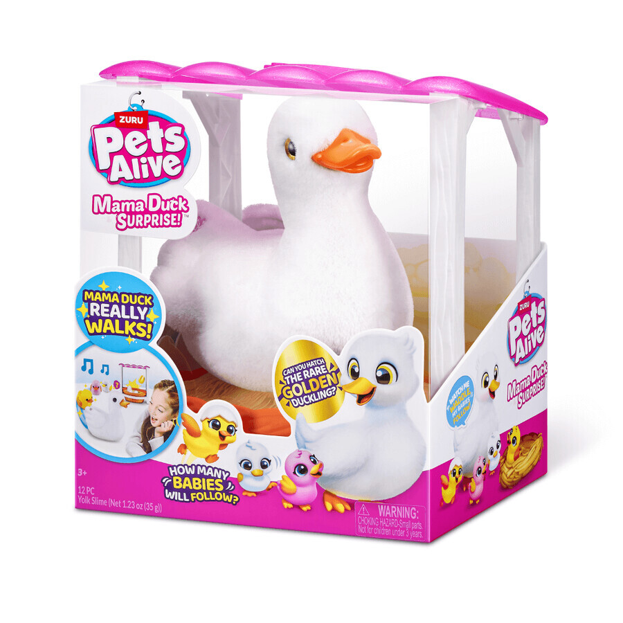 Peluche interactive Maman Canard et ses bébés, +3 ans, Pets Alive