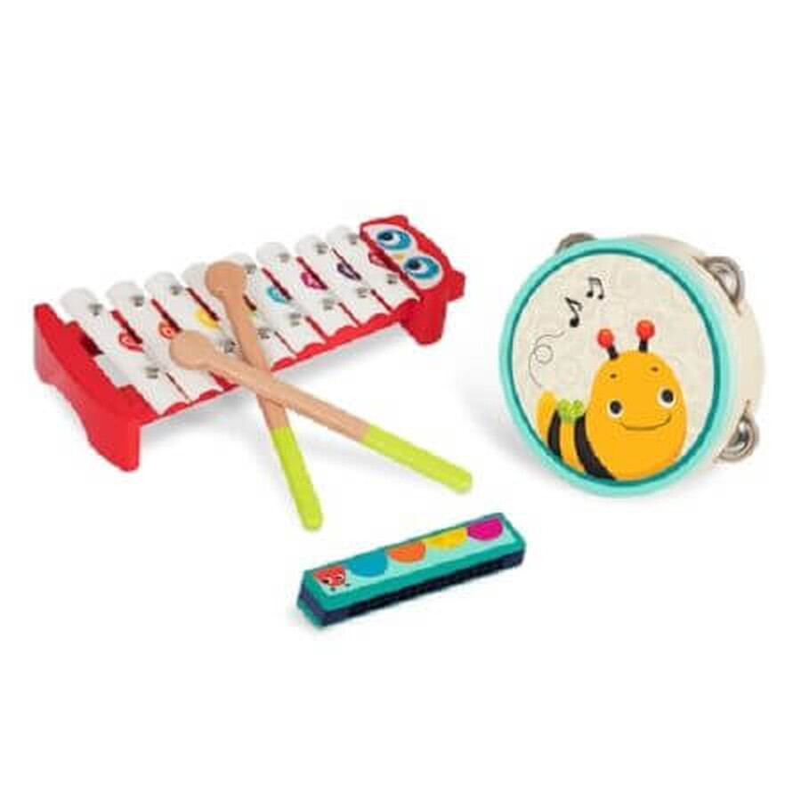 Set de 3 instrumentos musicales de madera, +2 años, BToys