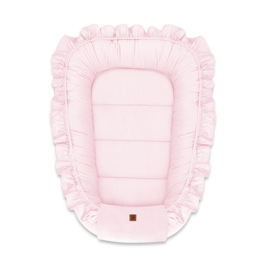 Canastilla Baby Nest con volantes, Rosa, 55 x 75 cm, MimiNu