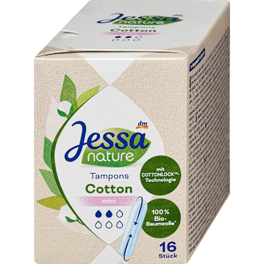 Jessa nature mini cotons, 16 pièces