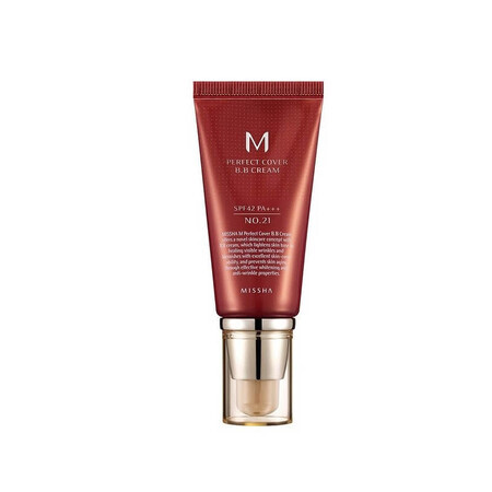 BB Cream M Perfect Cover SPF42/PA+++ tonalità 21, 50 ml, Missha