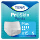 Tena Pants ProSkin, calzoncillos absorbentes, talla S, 65-85 cm, Plus, 15 unidades