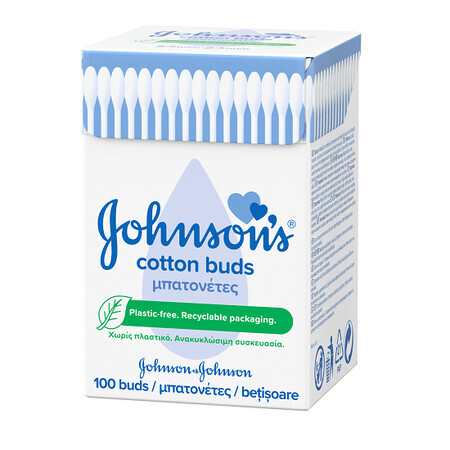 Betisoare de urechi, 100 buc, Johnson Baby