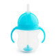 Vaso con pajita Munchkin Tip&amp;Sip, azul, 207 ml