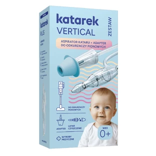 Kit Katarek verticale, aspiratore nasale + adattatore per verticale, dalla nascita