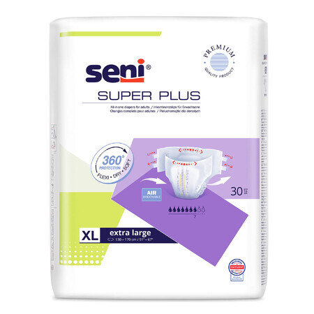 Super Pechos, pañales, Extra Grande, 130-170 cm, 30 uds.