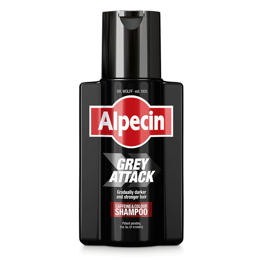 Alpecin Grey Attack Caffeine & Colour, șampon colorant, 200 ml