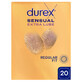 Durex Sensual Extra Lube, preservativos extra lubricados, 20 uds.