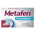 Metafen Paracetamol 500 mg, 20 tablets