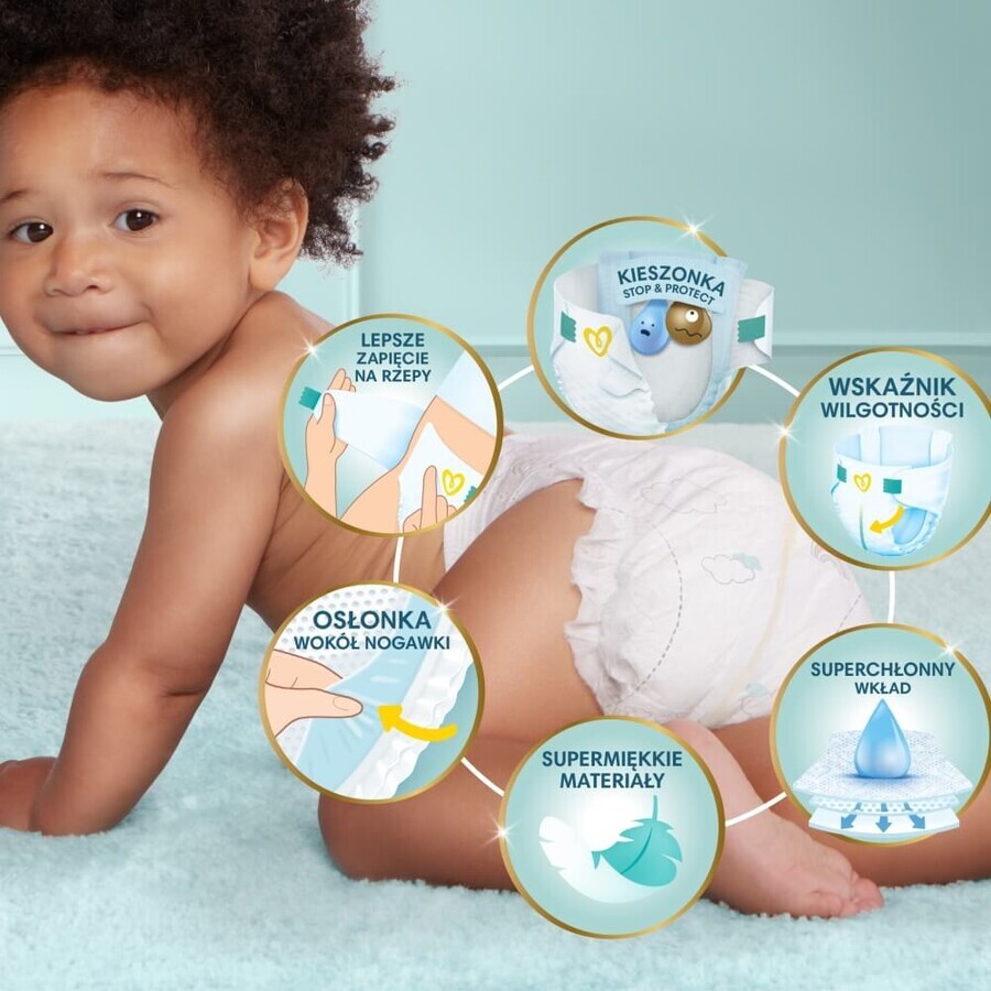 Pampers Premium Care, pañales, talla 7, 15+ kg, 108 unidades