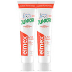 Elmex Caries Protection Junior, tandpasta voor kinderen, 6-12 jaar, 2 x 75 ml GEBROKEN VERPAKKING