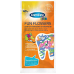 DenTek Kids Fun Flosser set, flossborstels voor kinderen, 3 x 40 stuks