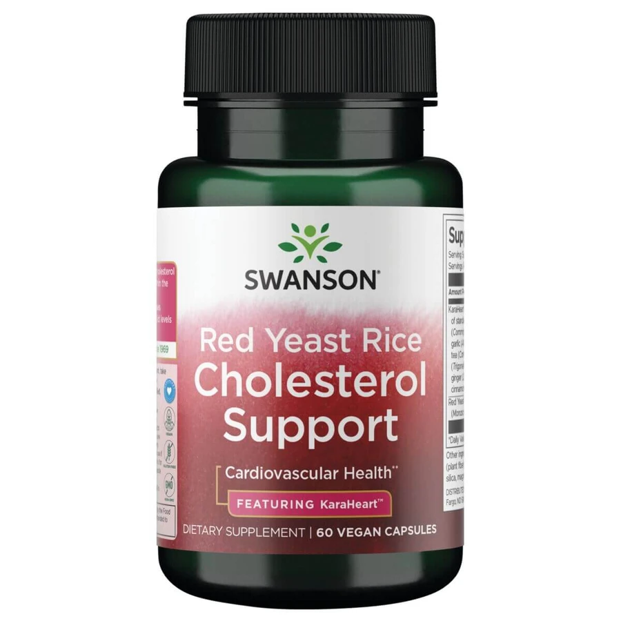 Swanson Red Yeast Rice Cholesterol Support, 60 kapsułek wegetariańskich: ceny i cechy