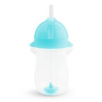 Vaso con pajita Munchkin Tip&Sip, azul, 296 ml