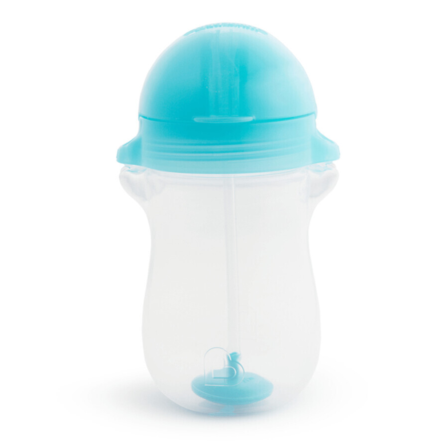 Vaso con pajita Munchkin Tip&Sip, azul, 296 ml