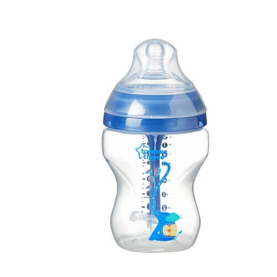 Biberón anticólicos con sensor de temperatura, 260 ml, +0 meses, Tommee Tippee