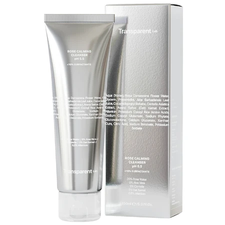 Transparent Lab Rose Calming Cleanser, lavado facial suave con rosas, 150 ml