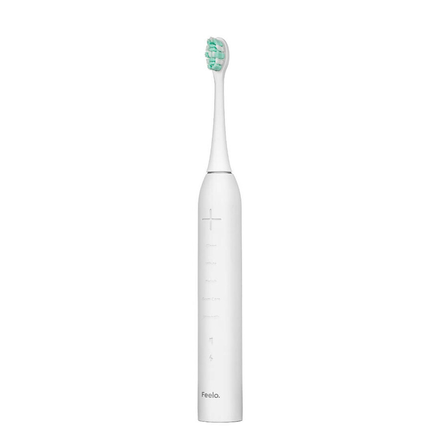 Feelo Pro Premium set, sonic toothbrush with pouch and 4 tips, white