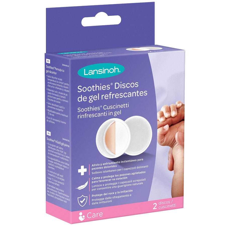 Lansinoh Soothies, compresas de gel refrescante, 2 unidades