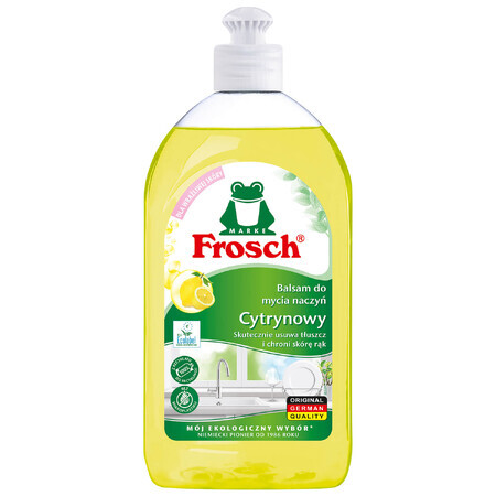 Loción lavavajillas Frosch, limón, 500 ml