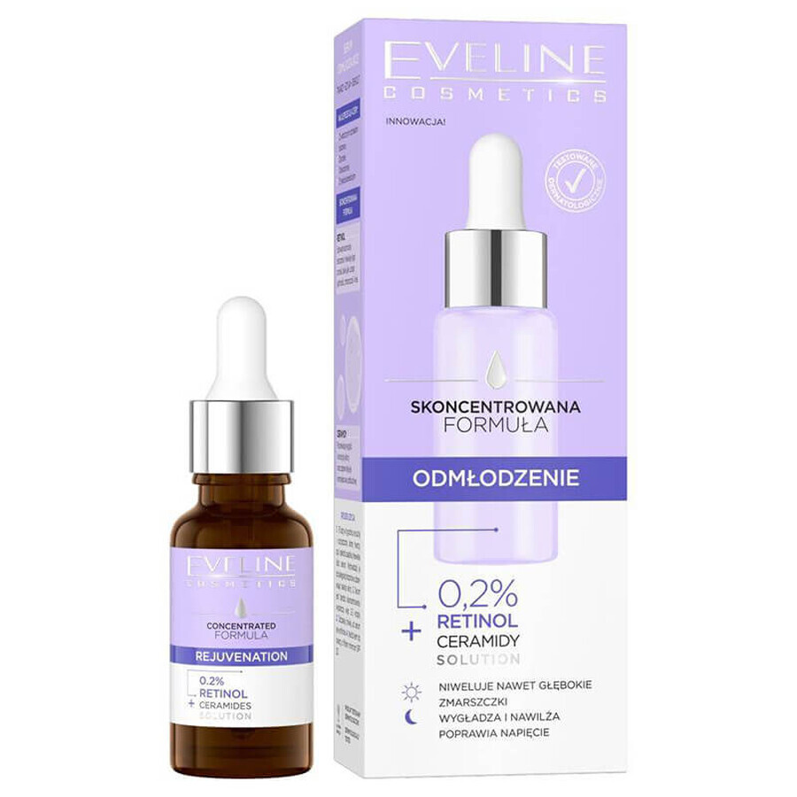 Eveline Cosmetics Concentrated Formula, ser întineritor, 0,2% retinol, 18 ml