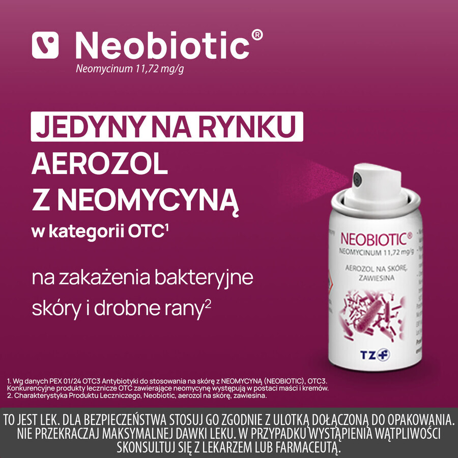 Neobioticum 11,72 mg/g, suspensie, cutane spray, 16 g