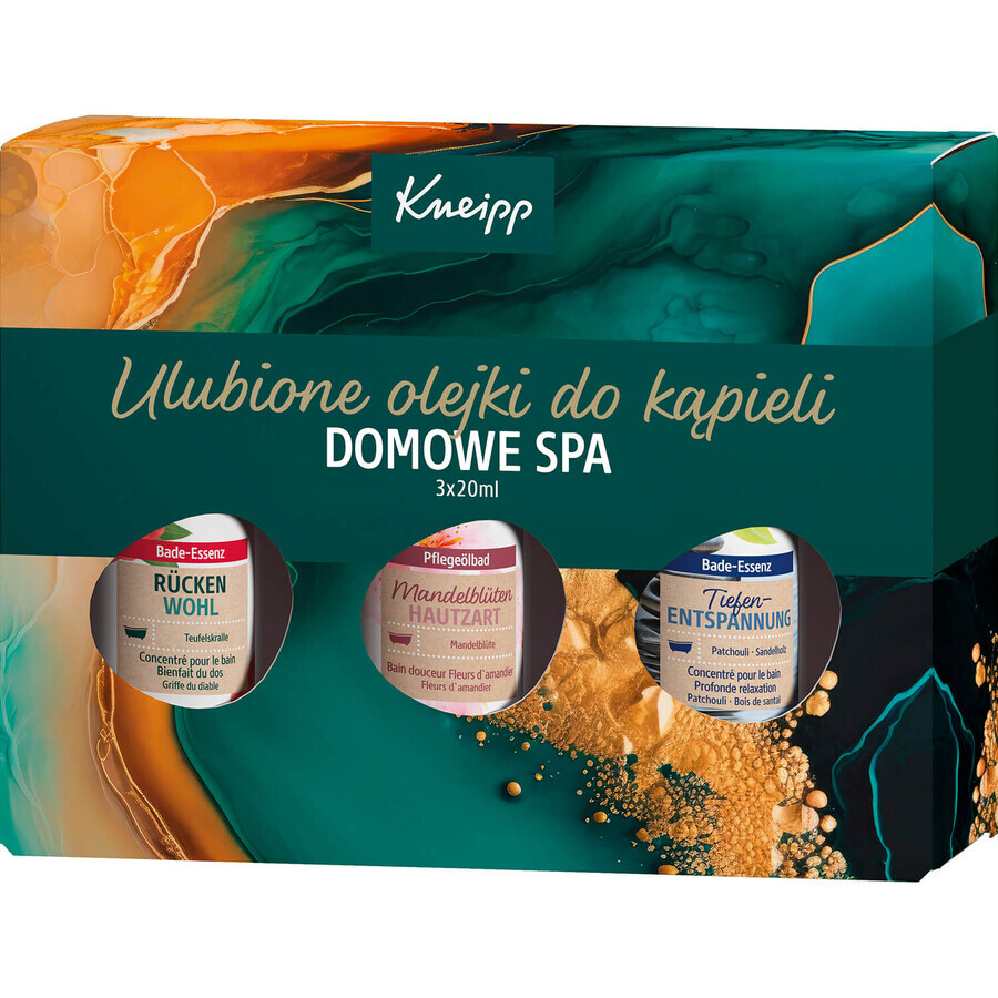 Set de aceites de baño favoritos Kneipp, 3 x 20 ml